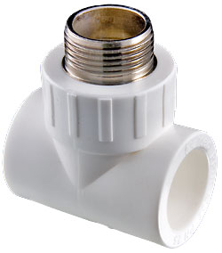 Трійник із зовнішнім різьбленням 25x3/4'x25 ппр/латунь, VALTEC